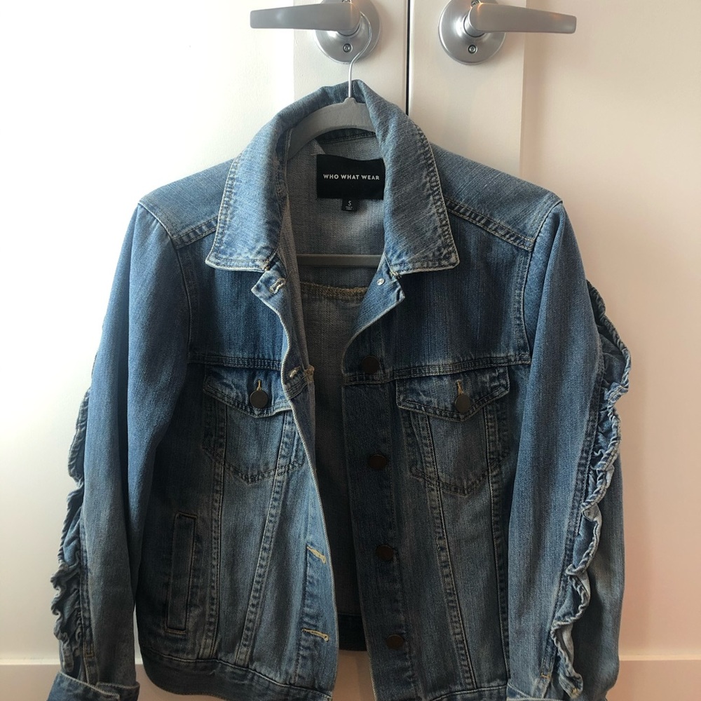 Ruffled Jean Jacket